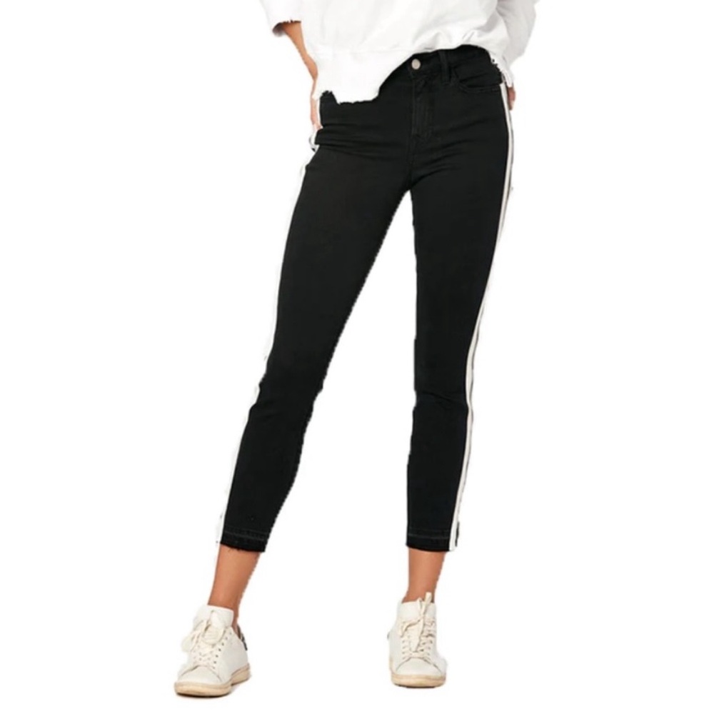 Brand new with tags Etienne Marcel Denim EM1051 Zip Side Tuxedo Stripe Jeans